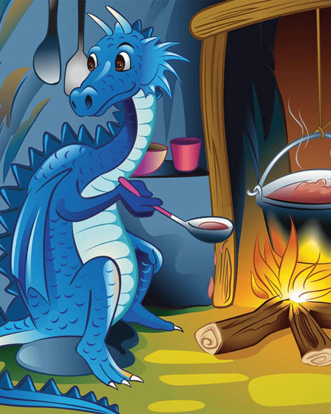 Custom children's book illustration — dragon