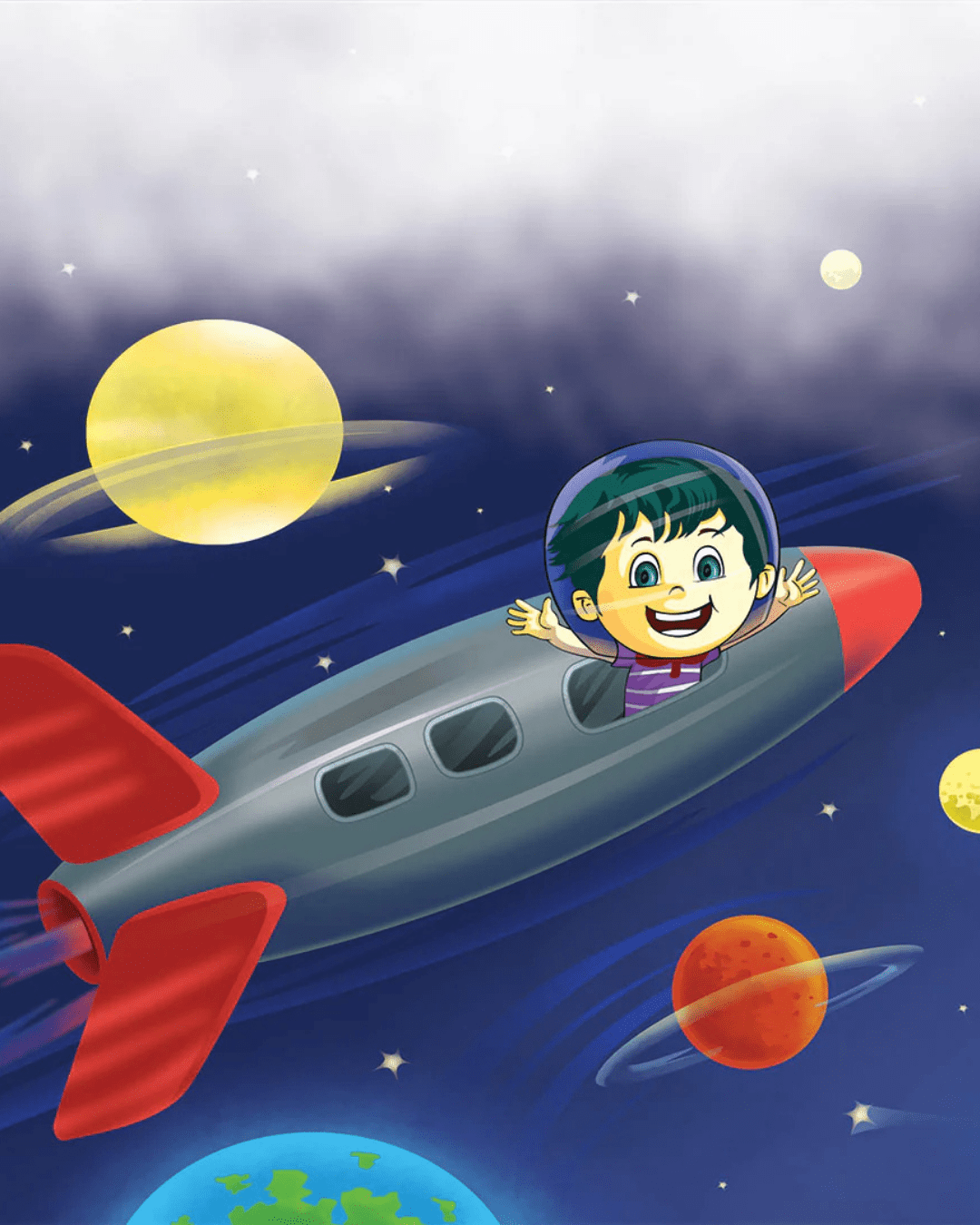 Custom illustration — space adventure